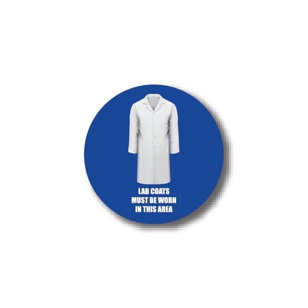 Ergomat 17in CIRCLE SIGNS - Lab Coats Must Be Worn In This Area DSV-SIGN 289 #0574 -UEN - main